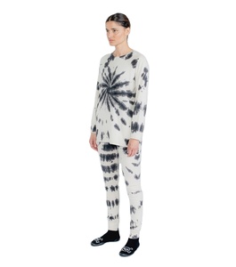 Ensemble tricoté 2 pièces tie-dye pour femme, manches longues, col rond, coupe ample, pantalon long, respirant, décontracté, toutes saisons - Product Image 3