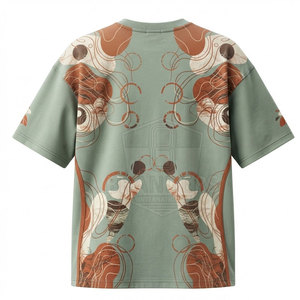 T-shirts pour hommes en coton épais, coupe oversize, épaules tombantes, manches courtes, col rond, coupe ample, vêtements personnalisés, fournisseur en gros - Product Image 2