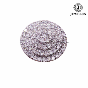 Jewelux Women's 18K Solid <b>Gold</b> Rose <b>Gold</b> Plated <b>Cocktail</b> <b>Ring</b> With Cushion Cut Morganite Prong Setting Luxury Fine Jewelry - Product Image 1