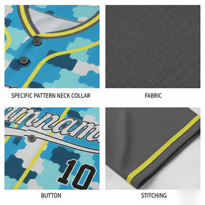 100% <b>Polyester</b> Baseball Jersey Unisex Youth Custom Softball Jerseys Uniforms Solid color printed base ball <b>Shirt</b> - Product Image 5