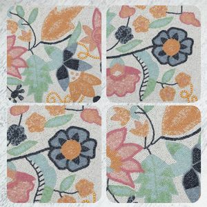 Embroidered Floral <b>Table</b> <b>Runner</b> Bohemian Cotton Home Decor Washable Pink Orange Green Pattern - Product Image 5