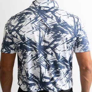 Polo de Golf de Poliéster y Spandex de Alto Rendimiento para Hombre, Personalizado al por Mayor, con Estampado Floral - Product Image 3
