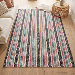 Alfombra de Algodón Multicolor Tejida a Mano para Pasillo, Cocina, Rincón de Desayuno y Hogar Bohemio - Product Image 1