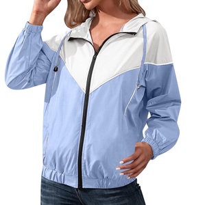 Veste coupe-vent imperméable sur mesure à blocs de couleur, manteau d'extérieur à capuche, coupe-vent léger avec fermeture éclair, veste de coach - Product Image 2