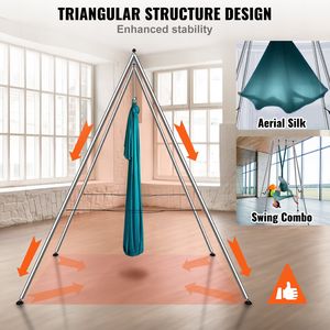 Professional 9.67 ft Height Aerial Yoga Frame Swing Stand 6.6 Yards Aerial <b>Hammock</b> Max 551.1-High Quality Yoga <b>Hammock</b> for Yoga - Product Image 5
