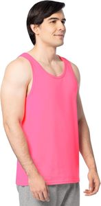 เสื้อกล้ามแขนกุดสีชมพูสำหรับผู้ชาย คอกลม สีพื้น เสื้อถักลำลอง - Product Image 4
