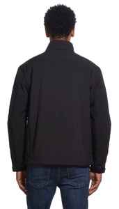 Veste en polaire noire pour homme, col montant, fermeture éclair, coupe-vent, décontractée, pour l'automne, coupe régulière, en polyester - Product Image 2
