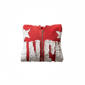 Unisex Full <b>Zip</b> Streetwear Hoodie Oversized Distressed Embroidery Waterproof Custom OEM Wholesale - Product Image 2