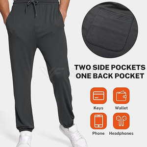 Pantalon de jogging pour homme Fresh Look avec tissu léger et design flexible pour la course à pied - Product Image 3