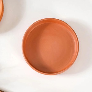 Plato Decorativo Ovalado de Terracota Hecho a Mano, Base para Macetas, Color Marrón Rústico, para Decoración del Hogar, Regalo de Inauguración, Centro de Mesa - Product Image 2