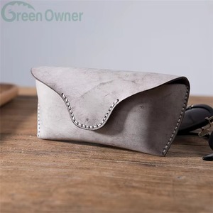 Genuine Leather Eyewear Cover Protective Sunglasses Sleeve Wholesale Leather Goods Manufacturer LGC-0082 - Product Image 2