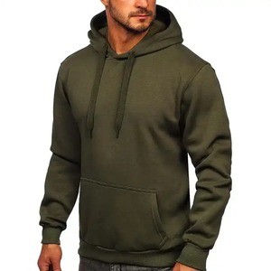 Wholesale Plus Size Men's <b>Hoodies</b> 100% Cotton Fleece Casual Pullover with Pocket Quick Dry Breathable Custom Printing for Winter - Product Image 2