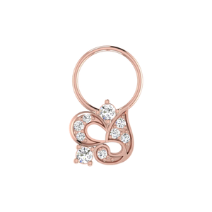 AJRETAIL Piercing de Nariz de Oro de 14K con Diamante Natural de 0.11 Quilates para Mujer - Color HI Claridad VS-SI - Product Image 2