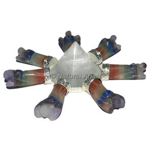 Fabricante de herramientas curativas de cristal: Opalite Angel con generador de pirámides de cristal para terapia y decoración - Product Image 5