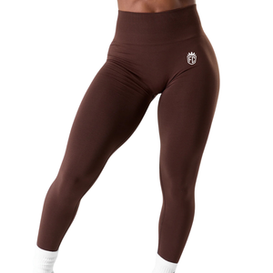 Leggings Deportivos de Cintura Ultra Alta para Mujer, Sin Costuras, con Efecto Scrunch, Color Espresso, Alta Elasticidad, para Yoga, Gimnasio, Fitness, Control de Abdomen, Ropa Deportiva, Ajuste Profesional - Product Image 2