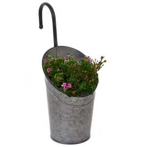 Maceta Colgante de Metal Galvanizado, Soporte para Macetas de Hierro, Decoración de Jardín, Interior, Exterior, Balcón, Patio, Casa de Campo, Arte para el Hogar - Product Image 3