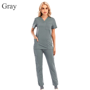 High Quality Summer Hospital <b>Nursing</b> <b>Scrub</b> Sets Custom Design Cotton Polyester Unisex Color Logo Wholesale Price Fleece Fabric - Product Image 3