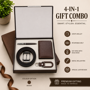 Set de Regalo Empresarial Personalizado de Cuero Vegano Marrón, Cuaderno A5, Bolígrafo Metálico, Estuche para Gafas, Caja de Regalo para Oficina - Product Image 6