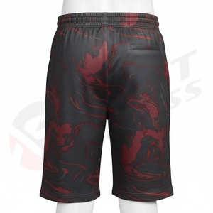 Shorts de jogging décontractés surdimensionnés pour hommes en toile 100% coton respirante et coupe-vent, avec logo brodé personnalisé, style streetwear - Product Image 2