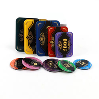 YYJetons Poker Acrylique Impression Numérique Rectangulaire Rond 43/45/50mm Jetons Casino Personnalisés Petit MOQ Usine