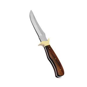 Couteau Bowie traditionnel inspiré de la guerre civile, lame en acier inoxydable de 4,75 pouces, longueur totale de 9 pouces, garde en laiton, manche en bois de rose pour - Product Image 1