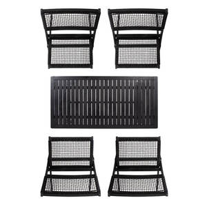 Grupo de asientos de muebles de patio sin brazos de 5 piezas - Product Image 5