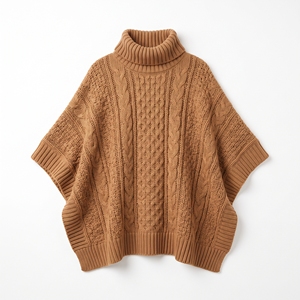 <b>Women's</b> Winter Chunky Knit Poncho Cozy Casual Oversized Knit <b>Cape</b> OEM ODM Wholesale Factory Custom Logo Low MOQ - Product Image 6