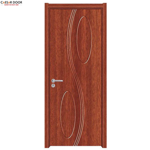 Stylish MDF Wooden Entry Door Contemporary Aesthetic Anti-Warping Reinforced Core Soundproof Energy Efficient Wooden Door - Product Image 1
