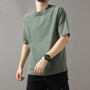 T-shirt homme délavé à l'acide, nouvelle mode, qualité supérieure, entièrement personnalisable (logo et taille), vêtement décontracté et confortable pour l'été - Product Image 2