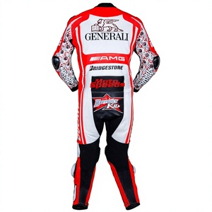 ชุดแข่งมอเตอร์ไซค์ Nicky Hayden MotoCP Rucati 1 ชิ้น หนังวัว/หนังจิงโจ้ สำหรับขับขี่มอเตอร์ไซค์/จั๊มสูท MotoCp/ชุดสำหรับนักขี่มอเตอร์ไซค์ระดับมืออาชีพ - Product Image 2