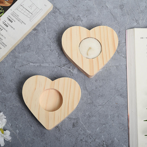 เชิงเทียนไม้สำหรับงานแต่งงานสไตล์เรียบง่ายสำหรับวางบนโต๊ะ - Product Image 1