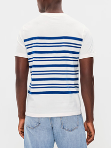 Camiseta Clásica de Rayas para Hombre, Algodón Suave, Estilo Casual Urbano, Venta al por Mayor, Camiseta de Rayas de Moda, Algodón Ligero - Product Image 3