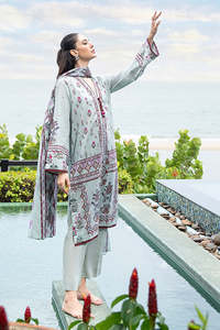Magnifique robe salwar kameez en tissu de lin d'hiver, idéale pour les tenues élégantes pakistanaises et indiennes. - Product Image 3