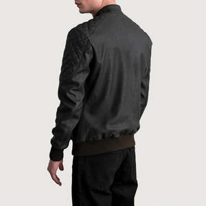 Blouson Bomber en Cuir Marron Vieilli Furat Leathers Respirant Coupe-Vent Col Montant Broderie Personnalisable Homme Hiver Fermeture Éclair - Product Image 2