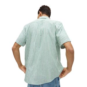Camisa casual de manga corta para hombre, con alto contenido de lino, corte regular – Camisa transpirable y suave, esencial para el verano, para viajes, oficina y uso diario - Product Image 3