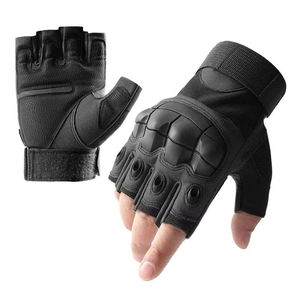 Guantes de Motociclismo de Medio Dedo, Resistentes a Caídas, para Deportes de Montaña, de Cuero, Anti-Impactos, para Verano - Product Image 5