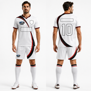 Hot Selling <b>Soccer</b> Uniform Sets Micro Mesh Polyester Fabric Custom Name & Number Printing Durable Fit Custom Uniforms - Product Image 1