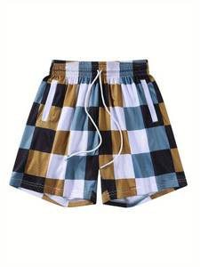 Men's Waterproof High Street Style Solid Sublimation Print Spandex/<b>Polyester</b> Mesh Drawstring Shorts with Pockets - Product Image 6