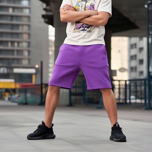 Outdoor Wholesale Custom Men's High Quality 100% Cotton Fleece French Terry Jogger <b>Shorts</b> 300 GSM High Waist Drawstring Closure - Product Image 2