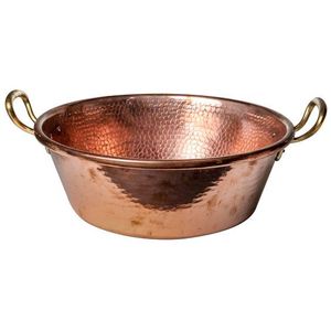Decorative Pure Copper Uruli Bowl Handmade Hammered Enamel Coated Traditional Chinese Design Serving Vessel <b>for</b> Floating Flowers - Product Image 3
