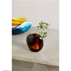 Vase en résine jaune en forme de lettre U, écologique, décoration artistique pour la maison, artisanat personnalisé MOON RISE CRAFT - Product Image 5
