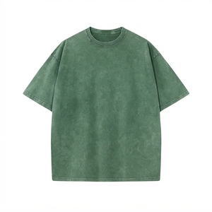 T-shirt unisexe marron oversize à manches courtes, épaules tombantes, 100 % coton, délavé à l'acide, col rond, couleur unie, respirant, séchage rapide - Product Image 4