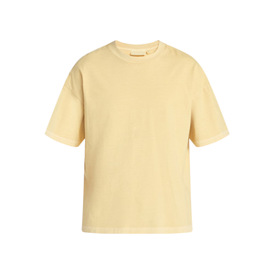 T-shirt à manches courtes pour homme, 280 GSM, col rond, coupe ample, couleur unie, style décontracté, 100% coton biologique, t-shirt écologique - Product Image 1