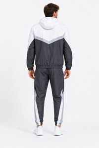 Ensemble de survêtement d'hiver personnalisé imperméable avec veste à capuche coupe-vent et pantalon de jogging pour la course et l'entraînement - Product Image 3
