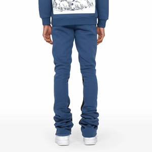 Ensembles de survêtements pour hommes, personnalisables avec logo, en molleton épais, deux pièces, avec pantalon évasé et impression en relief - Product Image 4