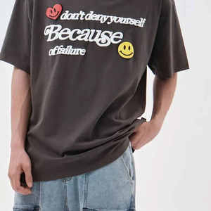 เสื้อยืดผู้ชายคุณภาพสูง ผ้าฝ้าย 100% ทรงหลวม ไม่ยับ พร้อมลายพิมพ์นูน ปักลาย และพิมพ์ลายดิจิทัล - Product Image 6