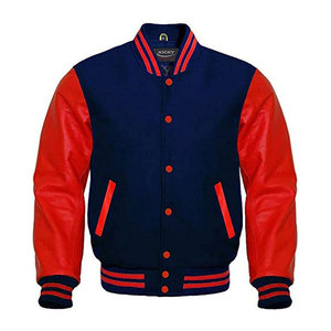 Chaquetas Varsity de Alta Calidad, Chaqueta de Béisbol Letterman, Mangas de Lana y Cuero, Bordado Personalizado, Costura Doble - Product Image 5