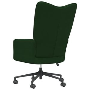 Sedia da ufficio in velluto verde scuro per il relax - Product Image 4