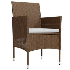 Ensemble de salle à manger de jardin marron et noir - Product Image 3