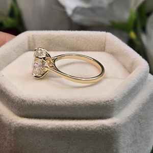 Trendy Rose Gold Plated Lab Grown Diamond and Moissanite <b>Ring</b> Stylish <b>Cross</b> Jewelry for Women - Product Image 2